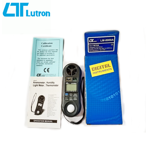 Alat Ukur Lutron LM-8000A Anemometer, Humidity, Light Meter, Thermometer